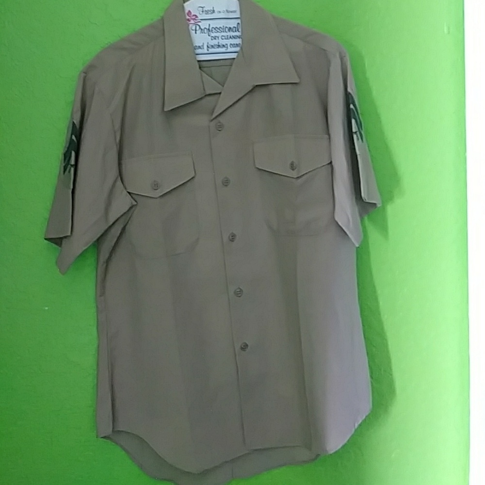 Usmc short sleeve uniform shirt khaki